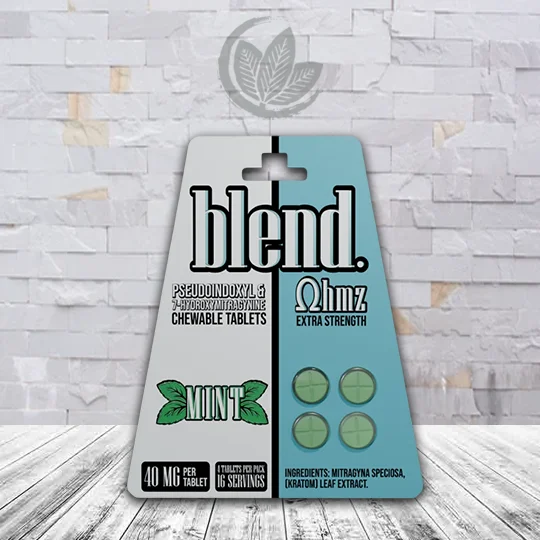 Blend Pseudo + 7-Hydroxy Tablets 40mg Blister Pack - Mint -- Single Blister Pack