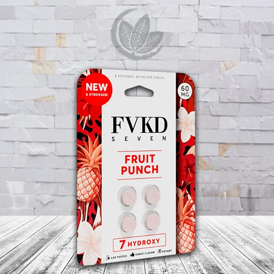 FVKD Seven 7-Hydroxy High Potency 240mg 4ct - Fruit Punch -- Single 4ct Blister Pack