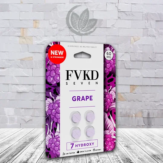FVKD Seven 7-Hydroxy High Potency 240mg 4ct - Grape -- Single 4ct Blister Pack