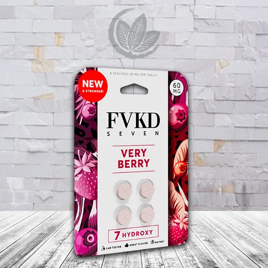 FVKD Seven 7-Hydroxy High Potency 240mg 4ct - Very Berry -- Single 4ct Blister Pack