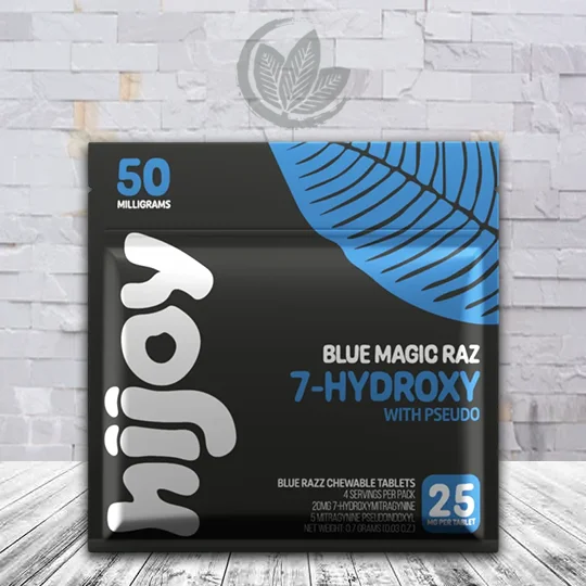Hijoy 7-Hydroxy With Pseudo Chewable Tablets 4ct Blue Razz Magic