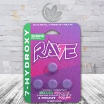 Rave 7-Hydroxy Tablets Blister Pack 200mg Sour Grape 4ct Blister Pack