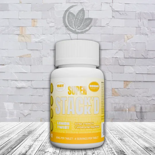 Super Stack'd 7-Hydroxy 60mg 15ct Jar - Lemon Twist 15ct Jar