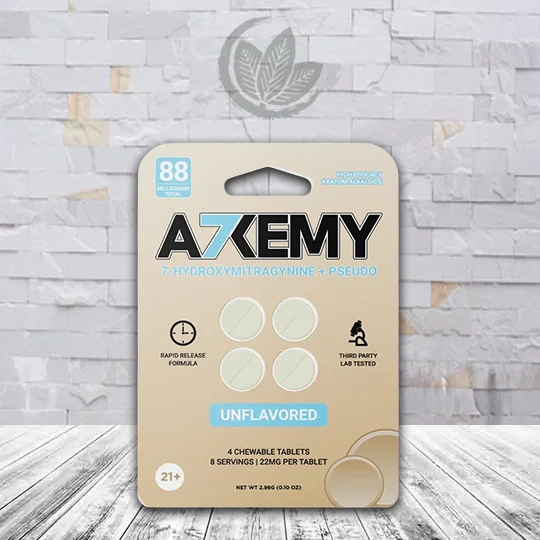 Alkemy 7-Hydroxymitragynine + Pseudo Chewable Extract Tablets 4ct Unflavored