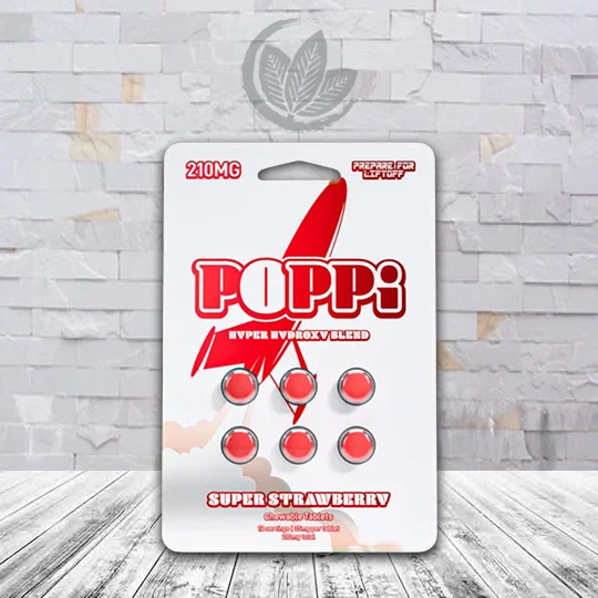 POPPi Hyper Hydroxy Chewable Tablets 210mg - Super Strawberry