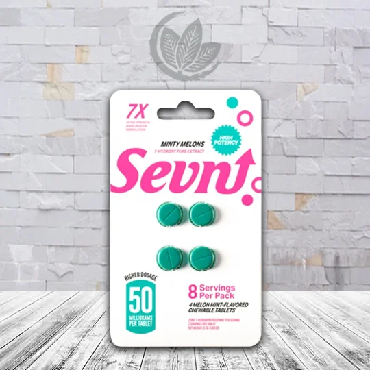 Sevn Ultra Strength 7-Hydroxy Chewable Extract Tablets 4ct Minty Melons ( Melon Mint)