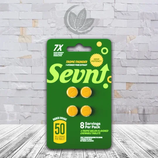 Sevn Ultra Strength 7-Hydroxy Chewable Extract Tablets 4ct Tropic Thunder (Tropic Melon)