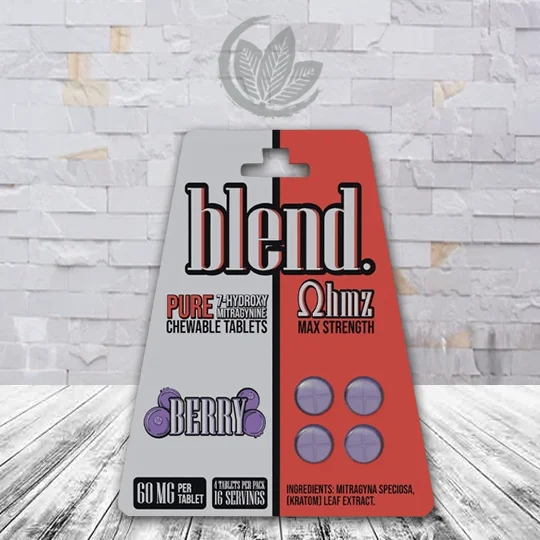Blend 7-Hydroxy Tablets 60mg - Berry 4ct Blister Pack