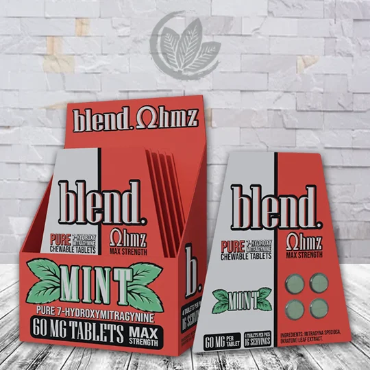 Blend 7-Hydroxy Tablets 60mg - Mint BULK CASE DEAL 5 x 4 = 20 Tablets