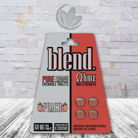 Blend 7-Hydroxy Tablets 60mg - Peach 4ct Blister Pack