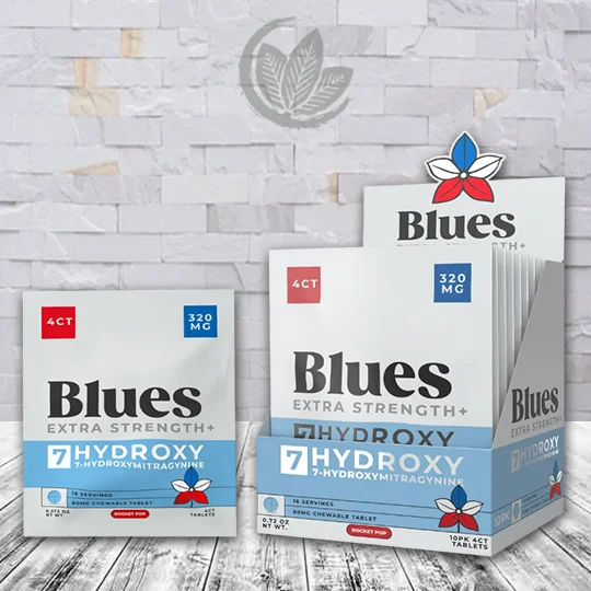 Blues Extra Strength 7-Hydroxy Extract Tablets 80mg - Rocket Pop