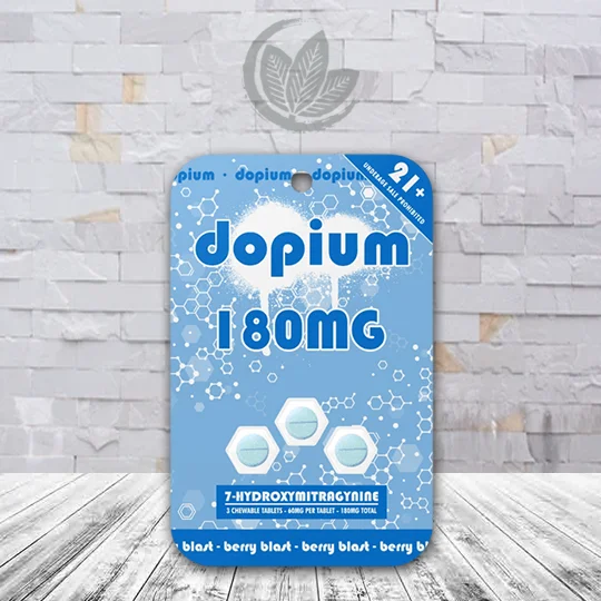 Dopium 7-Hydroxymitragynine Chewable Extract Tablets 180mg 3ct - Berry Blast