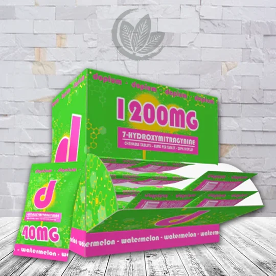 Dopium 7-Hydroxymitragynine Chewable Extract Tablets Full Case 30ct Watermelon