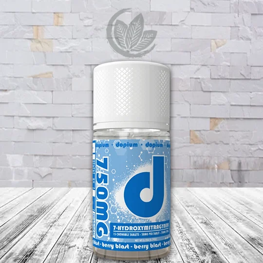 Dopium 7-Hydroxymitragynine Chewable Extract Tablets 750mg 15ct - Berry Blast 750mg 15ct Single Bottle