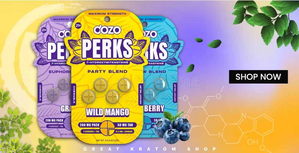 Dozo PERK Extra Strength 7-OH Extract Tablets 4ct