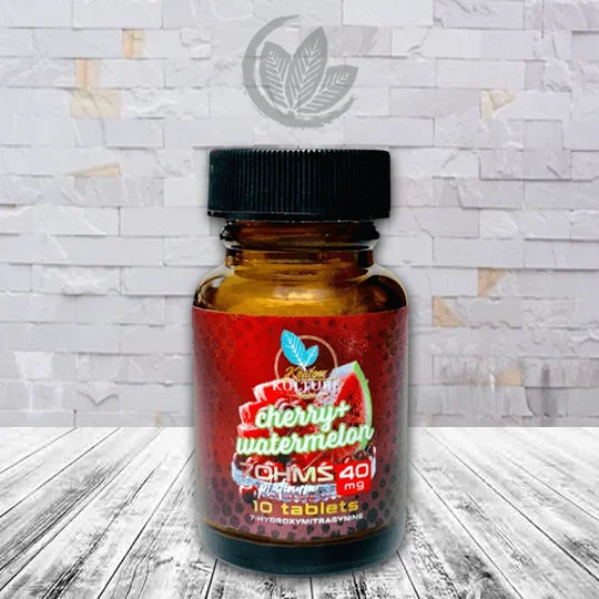 Kratom Kulture 7OHMZ Platinum Tablets 40mg - Cherry Watermelon 10ct Bottle