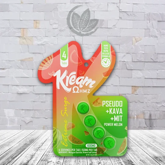 Kream Psuedo + Kava + MIT 600mg Blister Pack - Power Melon -- 4ct Blister Pack