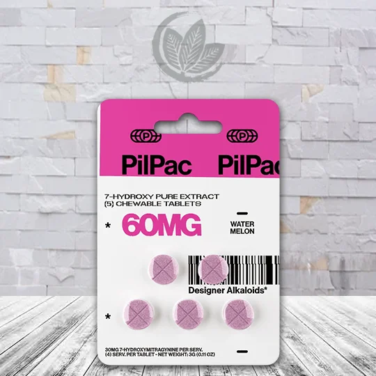 PilPac 7-Hydroxy Pure Extract Tablets 60mg 5ct - Watermelon