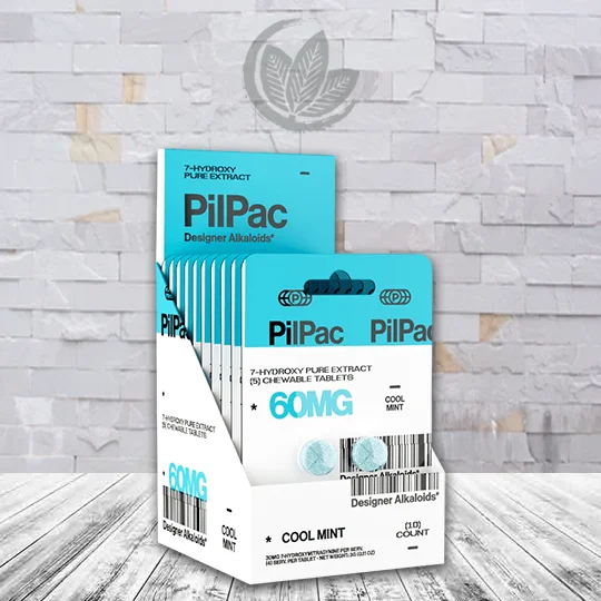 PilPac 7-Hydroxy Pure Extract Tablets Bulk Case Deal - Cool Mint