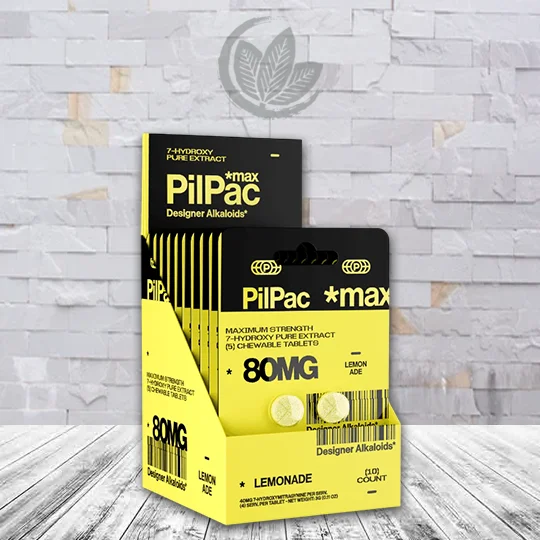 PilPac Max Strength 7-Hydroxy Tablets Bulk Case Deal Lemonade