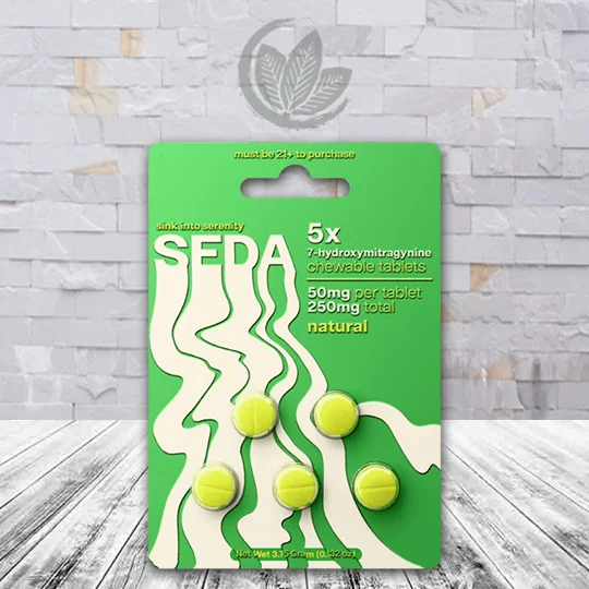 SEDA 7-hydroxymitragynine Chewable Tablet 50mg - Natural -- 5ct Single Blister Pack