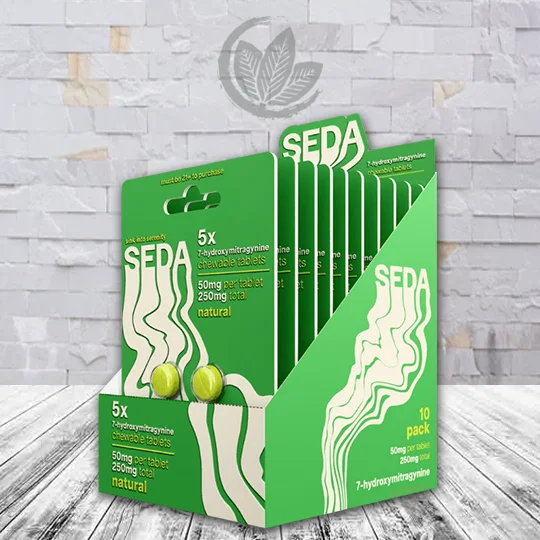 SEDA 7-hydroxymitragynine Chewable Tablet 50mg - Natural -- BULK CASE DEAL 10 x 5ct = 50 TABLETS