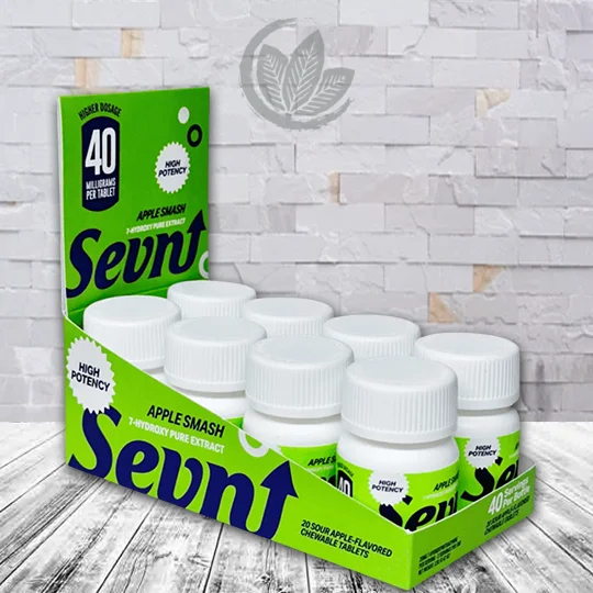 Sevn 7-Hydroxy High Potency Tablet 40mg - Apple Smash -- BULK CASE DEAL 8 x 20ct = 160 TABLETS