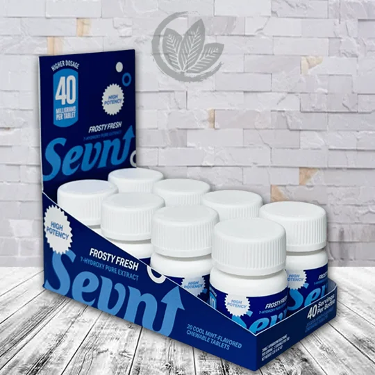 Sevn 7-Hydroxy High Potency Tablet 40mg - Frosty Fresh -- BULK CASE DEAL 8 x 20ct = 160 TABLETS