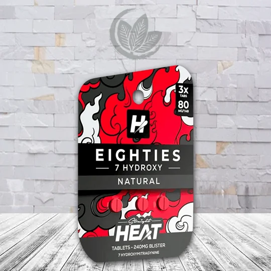 Straight Heat Eighties 7-Hydroxy 80mg 3ct - Natural -- Single Blister Pack