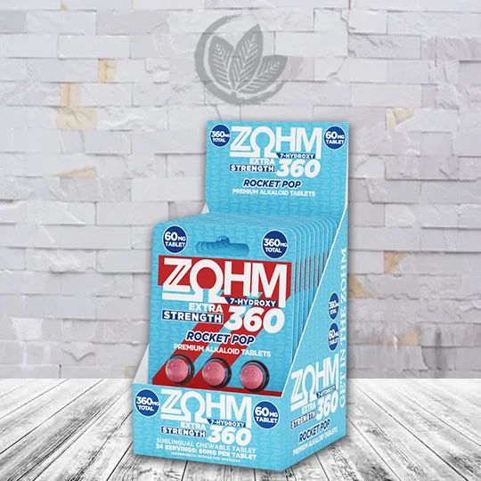 Zohm 7-Hydroxy Extra Strength Tablets 360mg - Rocket Pop Bulk Case Deal