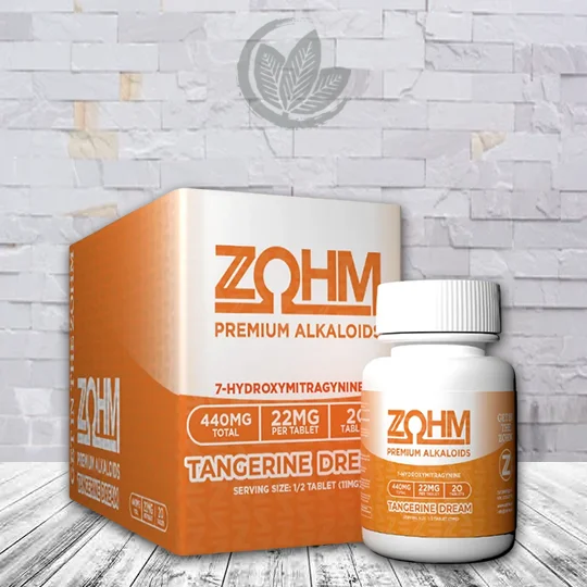 Zohm 7-Hydroxymitragynine Extract Tablets Full Case 10ct Tangerine Dream