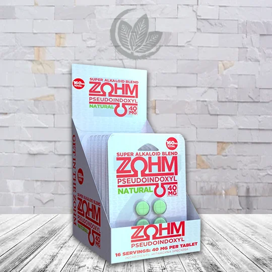 Zohm Pseudoindoxyl 40mg Bulk CASE DEAL Natural (10 Blister Packs=40 Tablets) Blister Pack Case