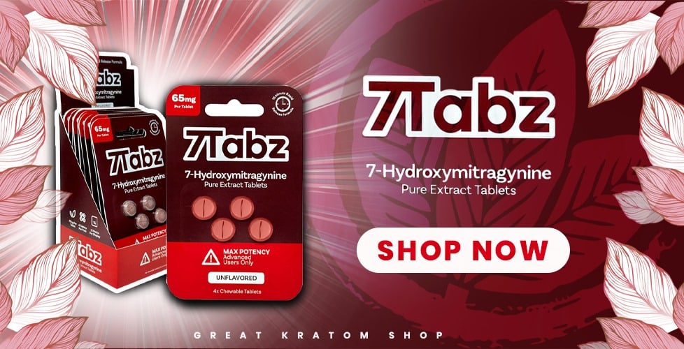 7Tabz 7-Hydroxymitragynine Max Potency Kratom Tablets 65mg