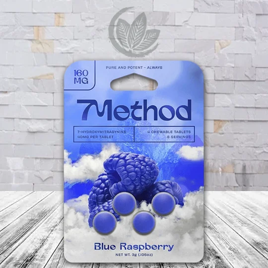 7Method 7-Hydroxymitragynine Tablets 160mg - Blue Raspberry -- 4ct Blister Pack