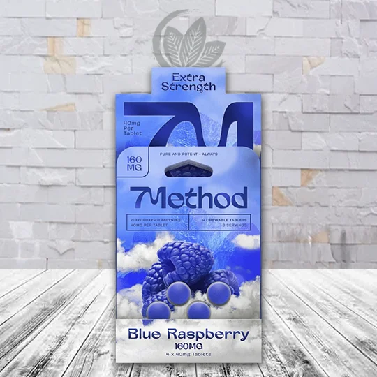 7Method 7-Hydroxymitragynine Tablets 160mg - Blue Raspberry -- BULK CASE DEAL 10 x 4ct = 40 Tablets -- NO DISCOUNTS ALLOWED