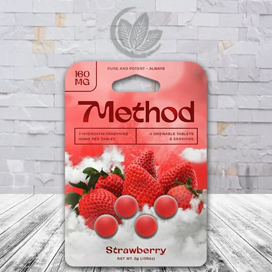 7Method 7-Hydroxymitragynine Tablets 160mg - Strawberry -- 4ct Blister Pack