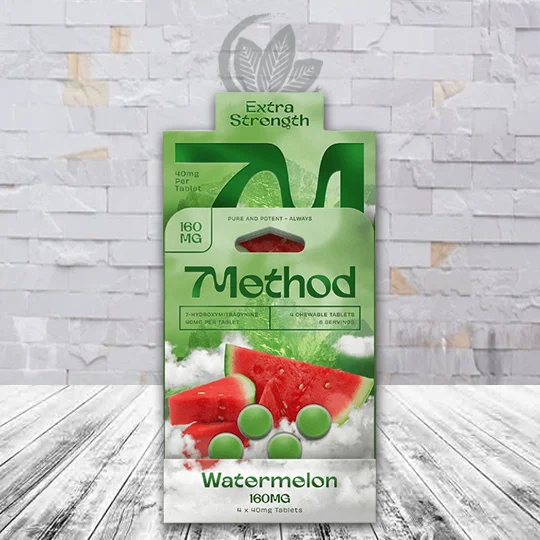 7Method 7-Hydroxymitragynine Tablets 160mg - Watermelon -- BULK CASE DEAL 10 x 4ct = 40 Tablets