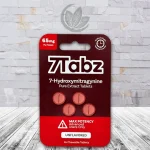 7Tabz 7-Hydroxymitragynine Max Potency Kratom Tablets 65mg - Unflavored 4ct Single Blister Pack