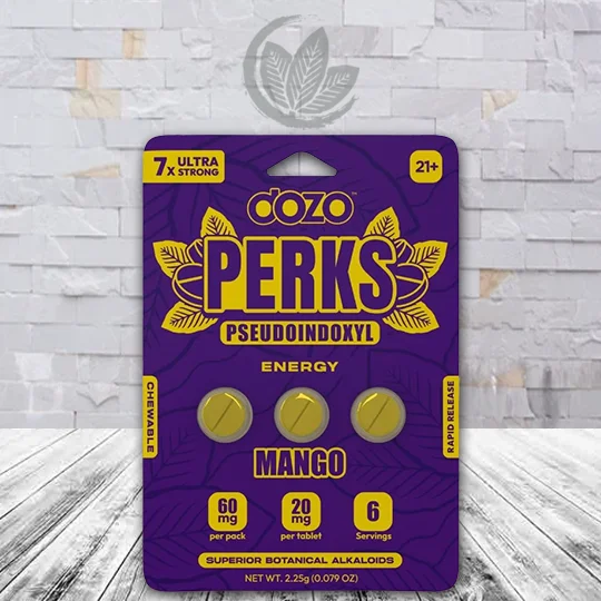Dozo PERKS Pseudoindoxyl Chewable Tablets 3ct Mango (Energy Blend)