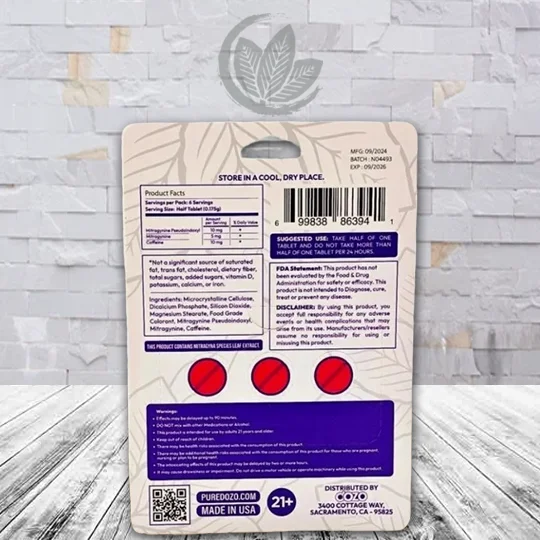 Dozo PERKS Pseudoindoxyl Chewable Tablets 3ct Strawberry Supplement Facts