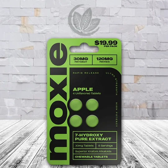 Moxie 7-Hydroxy Extract 120mg Apple 4ct Single Blister Pack