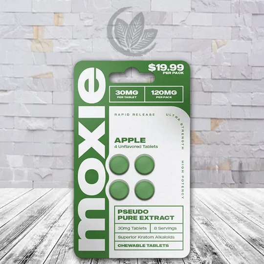 Moxie Psuedo Extract 120mg Apple 4ct Single Blister Pack