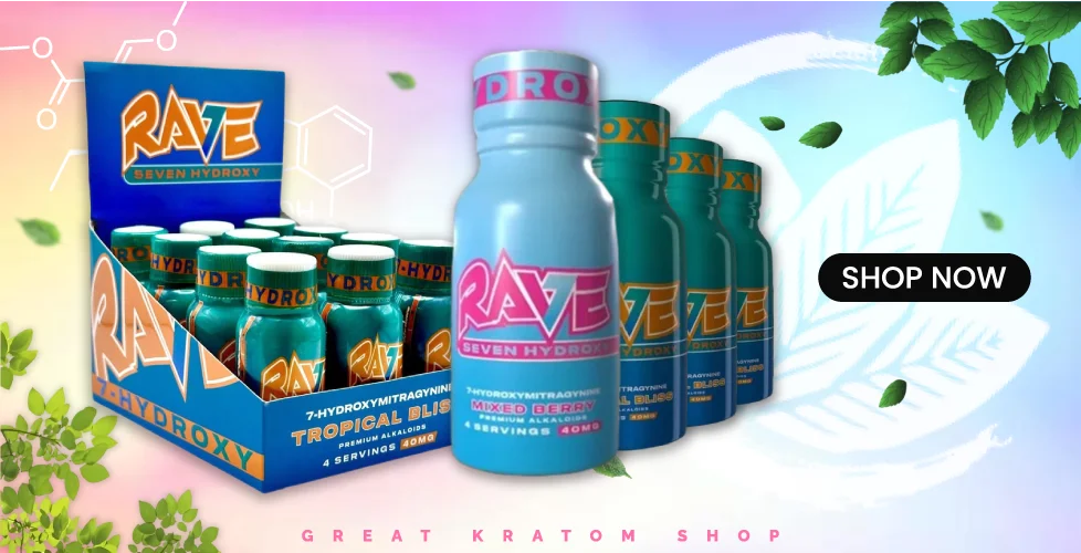 Rave Kratom Seven Hydroxy Liquid Extract Shot 40mg