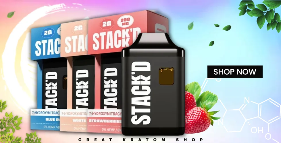 STACK’D Pure 7-Hydroxymitragynine Disposable Vape 2g