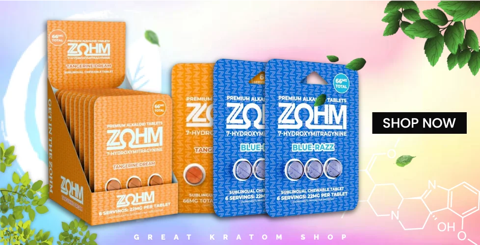 Zohm 7-Hydroxymitragynine Extract Tablets 3ct