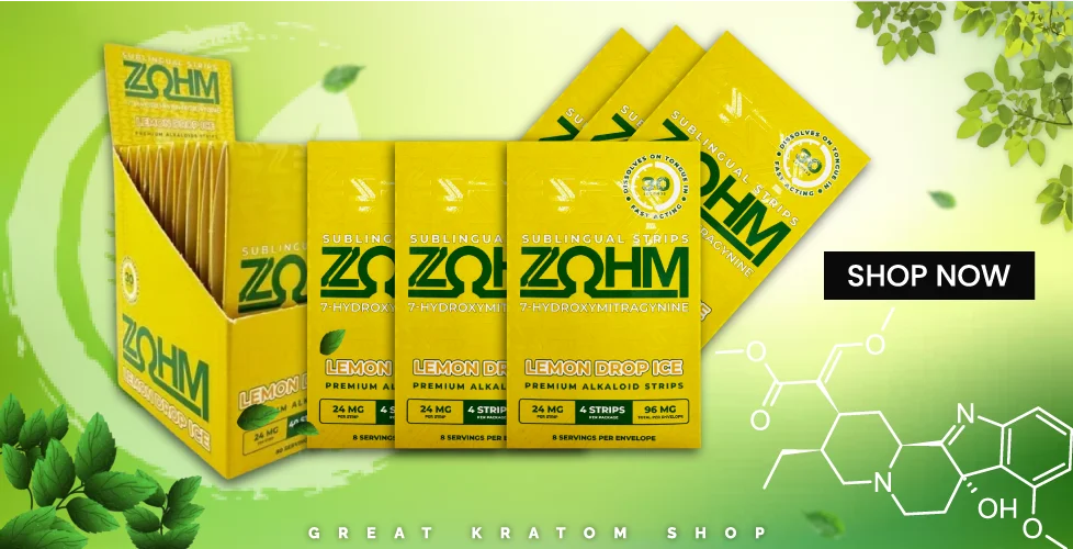 Zohm 7-Hydroxymitragynine Sublingual Strips 24mg