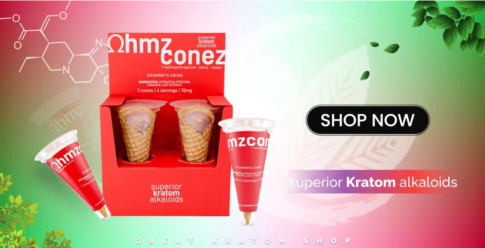 Ohmz Conez 7-Hydroxymitragynine Strawberry Cone 35mg