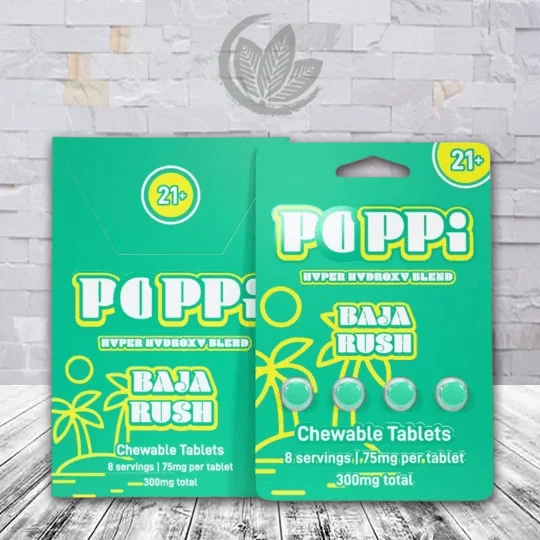 Poppi_Hyper_Hydroxy_Blend_75mg_Baja_Rush_BULK_CASE_DEAL_6_X_4ct_24_Tablets_Great_Kratom_Shop Poppi Hyper Hydroxy Blend 75mg - Baja Rush -- BULK CASE DEAL 6 X 4ct = 24 Tablets