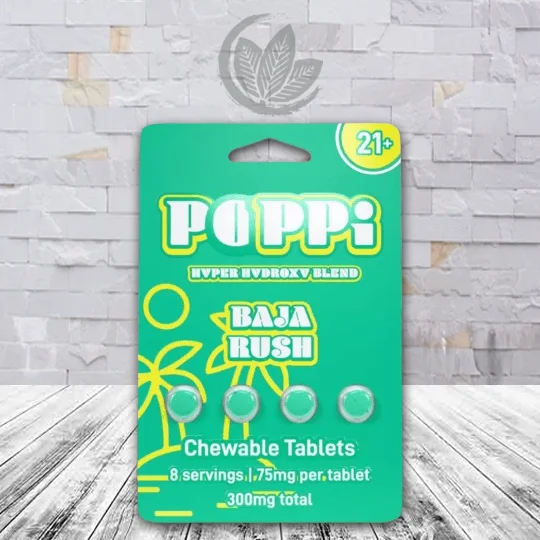Poppi Hyper Hydroxy Blend 75mg - Baja Rush -- Single 4ct Blister