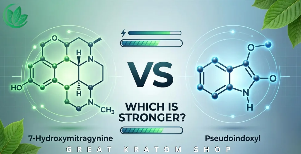 Pseudoindoxyl vs 7-Hydroxymitragynine comparison which is stronger